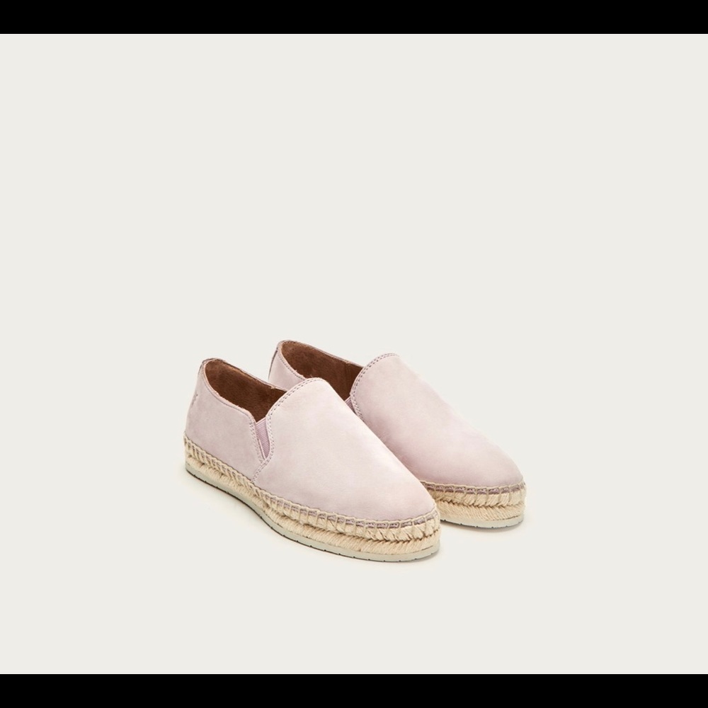 Frye Women’s Leather Isbel Flat Espadrille Lilac Size 9.5 NEW